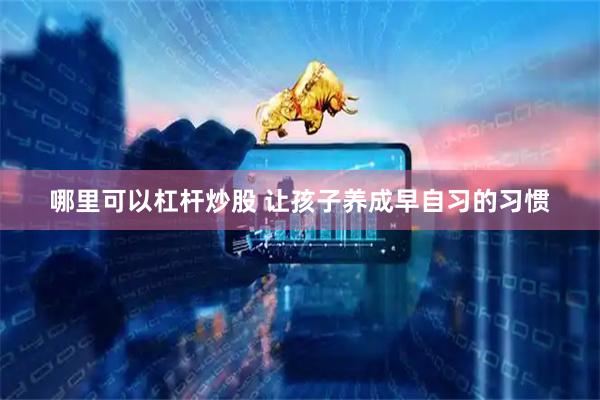哪里可以杠杆炒股 让孩子养成早自习的习惯